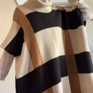 Short sleeve, sweater/poncho modern preppy